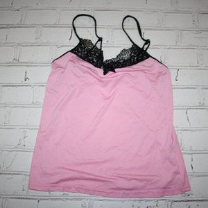 💗🖤 Pink & Black Lace Pajama Top · CBR · Size S 🖤💗